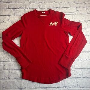 Abercrombie & Fitch Red Knit Sweater. 100% Cotton. Size Small.